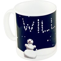 personalised snowman mug