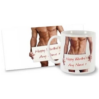 'Personalised Valentines Hunk' Mug 'Personalised Valentines Hunk' Mug